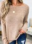 Long Sleeve Shift Solid Casual Sweater