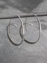 Fashion Golden Silver Spiral Exaggerated Circle Earrings
