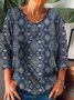Cotton-Blend Long Sleeve Tops