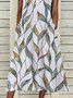 Holiday Leaves V Neck Weaving Dress