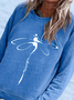 Long Sleeve Dragonfly Printed Sweatshirt