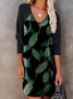Shift Raglan Sleeve Weaving Dress