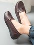 Retro Casual Simple Plain Flat Shoes