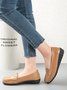 Retro Casual Simple Plain Flat Shoes