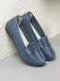 Retro Casual Simple Plain Flat Shoes