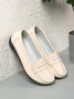 Retro Casual Simple Plain Flat Shoes