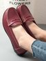 Retro Casual Simple Plain Flat Shoes