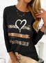 Long Sleeve Round Neck Vintage Top
