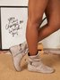 Plain Buckle Zipper Casual Inner Heightening Boots