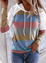 Hoodie Casual Color-Block Long Sleeve Sweatshirts