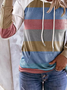 Hoodie Casual Color-Block Long Sleeve Sweatshirt