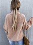 Casual Long Sleeve V-Neck Sweater