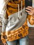 Long Sleeve Casual Paneled Hoodie Sweatshirt