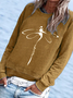 Long Sleeve Dragonfly Printed Sweatshirt