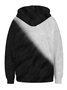 Vintage Cats Printed Hoodie Color-Block Long Sleeve Casual Sweatshirt