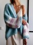 Vacation Striped Blue Knit Sweater coat