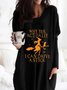 Casual Long Sleeve Round Neck Printed Top T-shirt