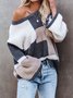 Wool/Knitting Color Block Sweater