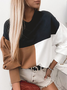 Plus size Color Block Casual Sweatshirts