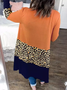 Long Sleeve West Styles/Cows Leopard Color Block Outerwear
