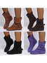 Plain Buckle Zipper Casual Inner Heightening Boots
