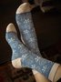Personalized Embroidery Flower Love Cotton Socks