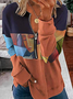 Plus size Abstract Printed Casual Sweatshirts