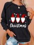 Christmas Xmas Long Sleeve Round Neck Printed Top Sweatshirt Xmas Hoodies