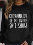 Long Sleeve Crew Neck Letter Casual Sweatshirt