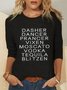 Long Sleeve Crew Neck Letter Casual T-shirt