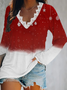 Plus size Christmas Casual T-shirt Xmas T-shirt