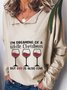 Casual Long Sleeve Plus Size Printed Tops T-shirts