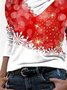 Cowl Neck Cotton Blends Loosen T-shirt