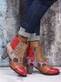 Personality Ethnic Stitching Booties