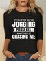 Long Sleeve Casual Crew Neck Letter T-shirt