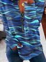 Printed Zipper Round Neck Casual Long Sleeve Loosen Sweatshirts