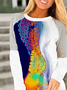 Casual Abstract Regular Fit T-shirt