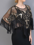 With suspender skirt, fringed blouse, pullover, loose top, dress, skirt, shawl, thin section with sequins