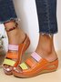 Casual Ethnic Hollow Slippers Wedges