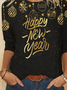 Happy New Year Casual Long Sleeve Top