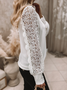 Lace Halter Casual Long Sleeve Top