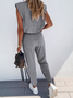 Casual Solid Two Piece Sets