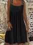 Casual Cotton Blends Spaghetti Short sleeve Knit Dress