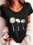 Gorgeous Loved Free Floral Printed Casual Short Sleeve Loosen Short Sleeve T-shirt