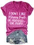Sarcasm Funny mom Casual V Neck Short Sleeve T-Shirt