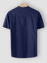 Men's Cotton Linen Style Half Placket Stand Collar Short Sleeve Shirt