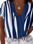 Striped Short Sleeve Tops
