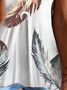 Casual Feather Short Sleeve T-Shirt