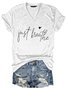 Just Breathe Regular Fit Letter Casual Short Sleeve T-Shirt