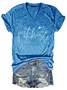 Just Breathe Regular Fit Letter Casual Short Sleeve T-Shirt